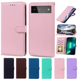 Lychee pattern 3 cards slot Wallet Cell Phone Case Cases For Google Pixel 8 8pro 7 7A 7PRO 6 6A 6PRO PIXEL 5 XL Full protection case