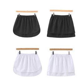 Skirts Spring Summer New Shirt Large Hem Short Skirt Black White A-line Split Skirt Miniskirt Tutu Skirt Hot Sale P230508