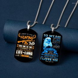 Pendant Necklaces Fashion Stainless Steel Custom Personalized Necklace To My Dad Jewelry Papa I Love You For Men