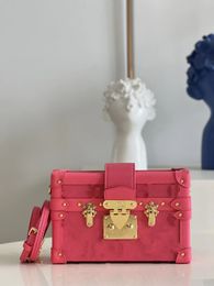 Designer Handbag Classic Luxury Chain Fashion 2023 Plaid Flower Ladies pink Leather Handbag designer shoulder bag Shopping Pink White Purse Satchels Bag with box