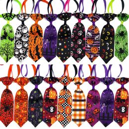 Accessories 30/50pcs Halloween Dog Bow Tie Spider Bat Pumpkin Accessories Style Dog Supplies Small Dog Bowties Collar Pet Products