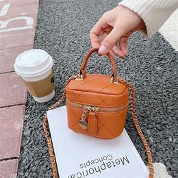 Cheap Purses on sale New Women's Shoulder Bag Fashion Mini Mouth Red Korean Version Small Fragrant Wind Lingge Crossbody Handbag