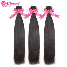 Hair Bulks Ali Pearl Straight Human Bundles Peruanisch 100% Haarwebart 10-30 Zoll Natural Color Bundle 230508