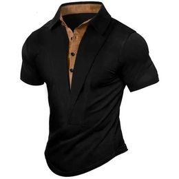 RUKAS Shirt Henri linen woven V-neck outdoor short sleeved retro clothing original pattern daily