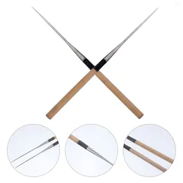 Dinnerware Sets 2 Pcs Chinese Chopsticks Metal Chop Sticks Japanese Noodles Chopstick Pot Serving Utensils Stainless Steel