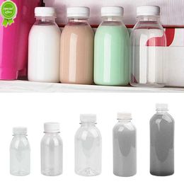 Plastic Milk Bottle Transparent Plastic Milk Storage Bottles Beverage Drinking Bottles Clear Milk Water Juice Bottle for Outdoor