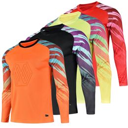 Camisetas ao ar livre Jerseys camisas de futebol masculino Homens de futebol de futebol de mangas compridas Os uniformes do goleiro adultos Kit Soccer Kit Goalkeeper 230508