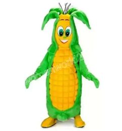 Professional Tasty Corn Mascot Costume Simulation Cartoon Character Outfits Suit Adults Outfit Christmas Carnival Fancy Dress for Men Women