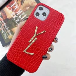 Top Designer Crocodile Skin Phone Cases For iPhone 14 13 12 11 Pro Max Luxury Black Back Cover 14Pro 14Plus 14ProMax 13Pro 13ProMax Leather Mobile Case