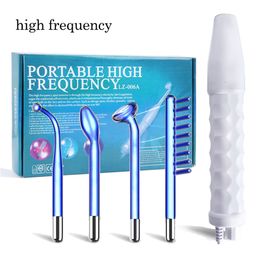 Face Massager High frequency electromechanical therapy stick FUSION neon lightargon stick for wrinkle removal and inflatable acne skin care 230506