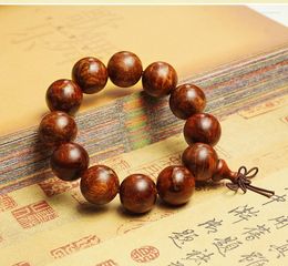 Strand Handmade Hainan Huanghuali Bracelet Men's Natural Lucky Beads Hand Toy Accessories Handheld Rosary