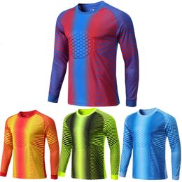 Outdoor T-Shirts Men Kids Soccer Jerseys Sports Rugby Goalkeeper Jersey Youth Survetement Football Adult Boys Goal keeper Uniforms Custom Print 230508