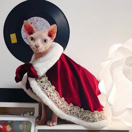 Clothing Baroque Style Pet Cloak Clothes for Cats Small Dog Puppet Teddy Conis Hairless Cat Outfits Cosplay Sphynx Cat Costume
