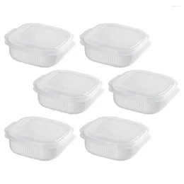 Dinnerware Sets 6Pcs Storage Box Container Rice Kitchen For