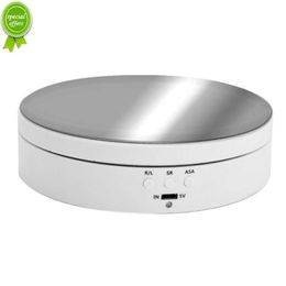 New OOTDTY 3 Speeds Electric Rotating Display Stand Mirror Turntable Jewellery Holder Battery USB Power