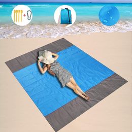 Outdoor Pads Beach Blanket Sandfree 82 x 79 Quick Drying Compact Soft Pocket Stuff Mat Waterproof Picnic 230509