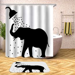 Curtains Women Shadow Shower Curtain Silhouette Print Waterproof Bath Curtains for Bathroom Bathtub Bathing Cover Large Wide 12pcs Hooks