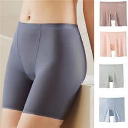 Women's Panties Traceless Ice Silk Ultra-thin Safety Pants Summer Ladies Hip Raise Four Corners Boxer Yoga Sports Underwear Shorts Under