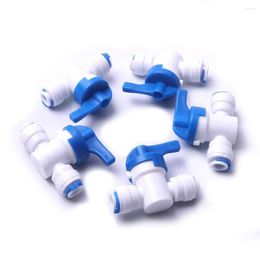 Kitchen Faucets 1/2/5pcs Blue And White 1/4" Quick Connect Water Purifier Control Switch Ball Valve Accessories