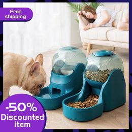 Curtains Dogs Cats Automatic Feeder,small Medium Big Animals Automatic Pet Feeder Set Pet Automatic Water Dispenser and Food Bowl Set