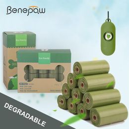 Carrier Benepaw Biodegradable Dog Poop Bag Durable Pet Garbage Bags Waste Puppy Free Dispenser Easy To Tear Off 120pcs/240pcs