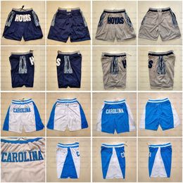 Georgetown Hoyas Basketball Shorts Carolina Zipper Mens College Short Stitched Pocketed Summer Trousers Pants