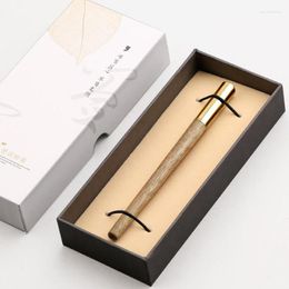 Solid Wood Quality Brass Signature Pen Set Phoebe Natural Color Rolller Wooden Business Office As Luxury Gift Customized