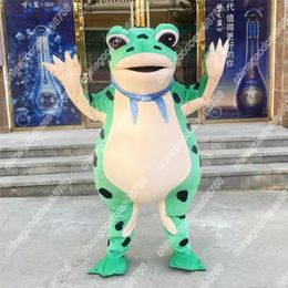 Performance Frog Mascot Costume Costume Cartoon Fursuit Outfits Party Dress Up Activity Walking Animal Clothing Halloween