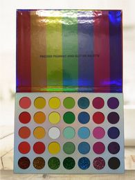 Waterproof Rainbow Colour Eyeshadow Palette 35 Shades Highly Pigmented Matte Shimmer Glitter Eye Shadow Pressed Powder Palette Makeup