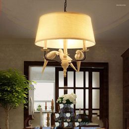 Chandeliers Bird LED Light Ceiling Chandelier Lamp Decor Living Room Lighting Hanging Fixtures Lustre CIX5
