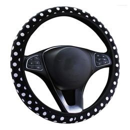 Steering Wheel Covers Winter Warm Car Cover No Inner Ring Wrap Suitable For 37-38CM/14.5"-15" Universal Hand Bar Protecter