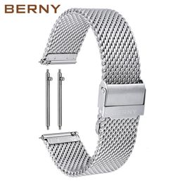 Watch Bands 16-24mm Quick Release Watch Strap Milanese Stainless Steel Band Mesh Waterproof Wristwatch Bracelet Watch Accessories Watchbands 230509