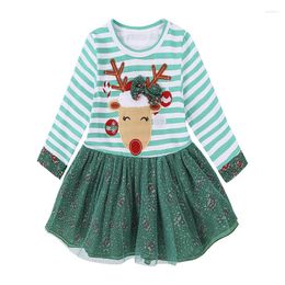Girl Dresses Xmas Dress Toddler Kid Baby Girls Long Sleeve Christmas Fancy Striped Party Tutu