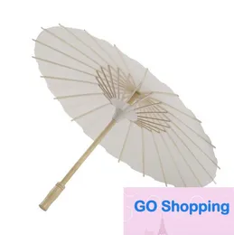 Quality White Paper Chinese Craft Umbrella Parasol Oriental Umbrella for Wedding for Crafts Photo Props Wedding Party Bridal Decorations Photography