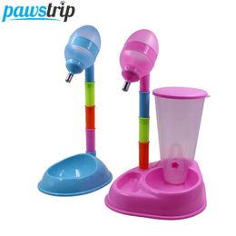 Feeding Pawstrip Automatic Pet Feeder Detachable Dog Water Dispenser Stand Feeder Dog Food Bowl Puppy Dish Food Container