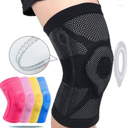 Knee Pads 1PCS Compression Braces For Arthritis Silicone Spring Safe Running Basketball Meniscus Protection Joint Support