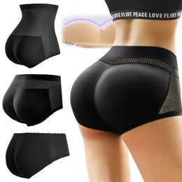 Womens Shapers Hip Sponge Padded High Waist Panties Fake Ass Enhancer Butt Lifter Briefs Seamless Tummy Shaper Push Up Pad Panty 230509