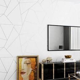 Wallpapers Modern Simple Curve Stripe Wallpaper Geometric TV Background Wallcovering Mural Decoration 3D Wall Bedroom Living Room