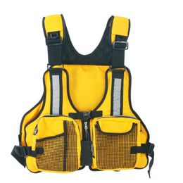Life Vest & Buoy Accessories Canoe Adults Mesh Kayak Fishing Swimming Adjustable Boating Multi Pocket Jacket Zipper Water Sport Rafting