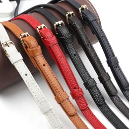 Bag Parts Accessories High Quality Genuine Leather Bags Strap Adjustable Replacement Crossbody Straps Gold Hardware for Women DIY Bag Accessories 230509