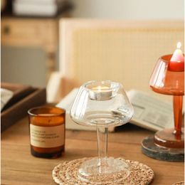 Candle Holders Glass Holder For Home Decor Rustic Wedding Decorations Transparent Terrarium Geometric Flower Vase