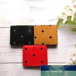 Solid Colour Square Coin Purse Cartoon Cute Embroidery Short Wallet Open Ethnic Style Red Chinese Style Card Holder