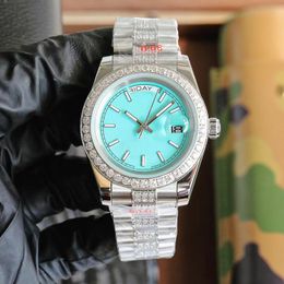 Silver Watch Automatic Mechanical 40mm Wristwatch Stainless Steel Bezel Diamond Designer Wristband Casual Bracelet Business Wristband