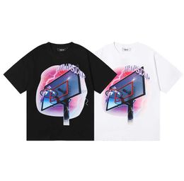 Designer Fashion Clothing Tshirt Tees American Trendy Brand Trapstar Basketball Frame Printed Tshirt Casual Pure Cotton Round Neck Mens Womens Loose Short Sleeved