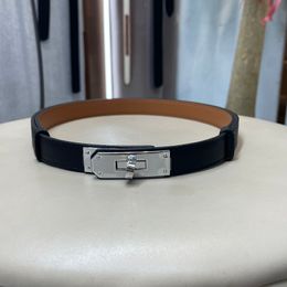 Ky Belt 069853 Belt Women's designer gold Silver buckle leather highest quality retractable belt for girlfriend gift Box H001