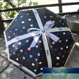 American Sun Umbrella Folding Automatic Vinyl Sun Protective Uv Sunshade Umbrella Sunny and Rainy Dual-Use Gift Umbrella