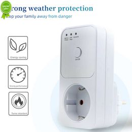 New Automatic Voltage Protector Socket Switcher AC 220V Power Surge Safe Protector EU Plug Socket Voltage Safe Refrigerator Protect