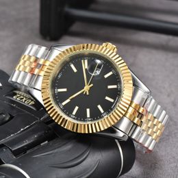 Relogio Masculino Herren Leuchtende Uhren Luxusuhr Mode Schwarzes Zifferblatt Kalender Gold Armband Faltschließe Master Männliche Geschenke Paare S0KD8