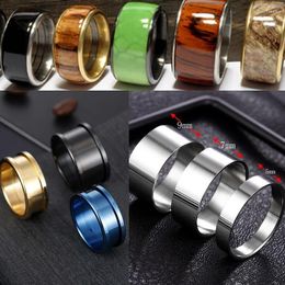 Wedding Rings NUOBING 316L Stainless Steel Blank DIY 3 Part/Set Handmade Creative Band For Men Women Engagement Charm Jewellery