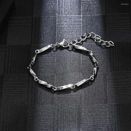 Link Bracelets Stainless Steel Fashion Men Street Dance Simple Mobius Bracelet Bangle Jewellery Gift For Him